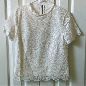 Pretty Short Sleeve Lace Blouse